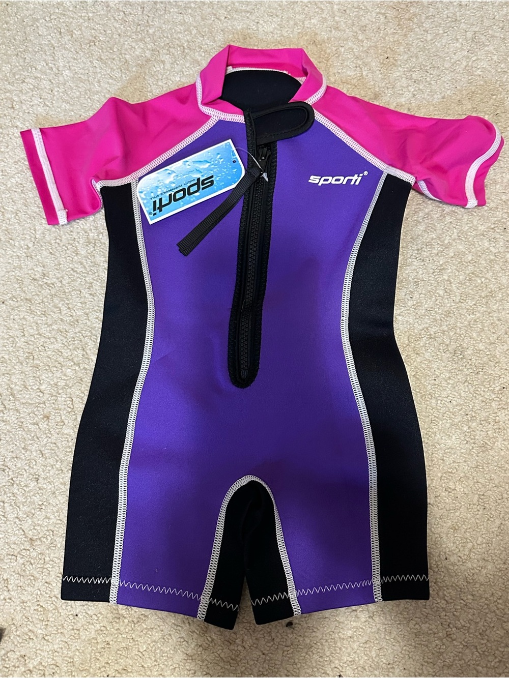 Sporti Pink & Purple Wetsuit with UPF 50+ Sun Protection